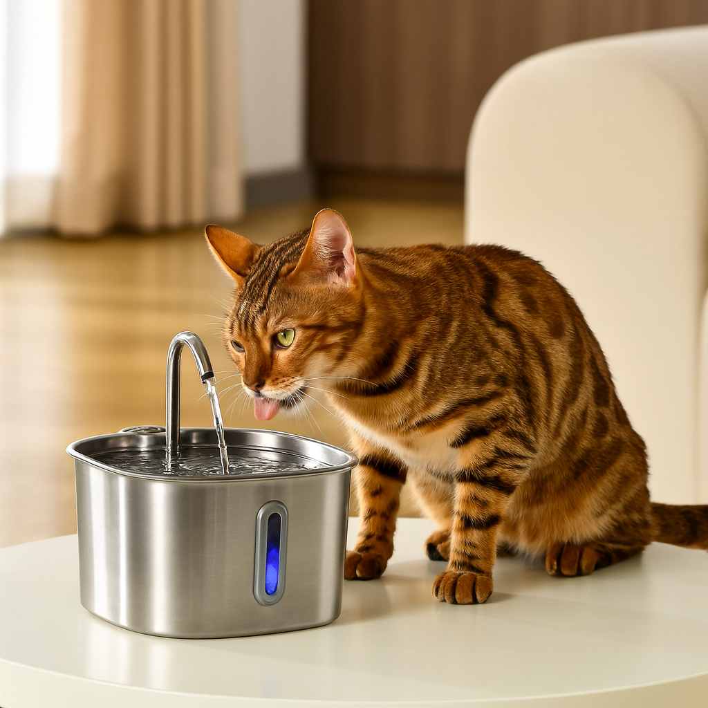 Fontanna ze stali nierdzewnej dla kota PetWater Pro™