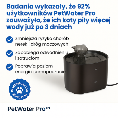 Ultra cicha fontanna dla zwierząt 2,2L Pettify™