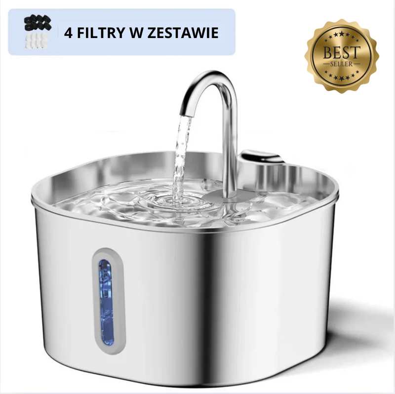 Fontanna ze stali nierdzewnej dla kota PetWater Pro™